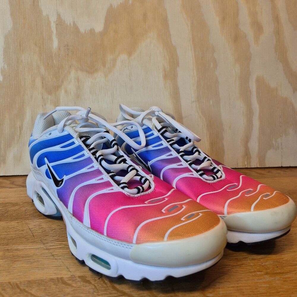 Nike Air Max Plus TN Mens 9.5 Pink Blue Orange Gradient 604133-408 Sneakers